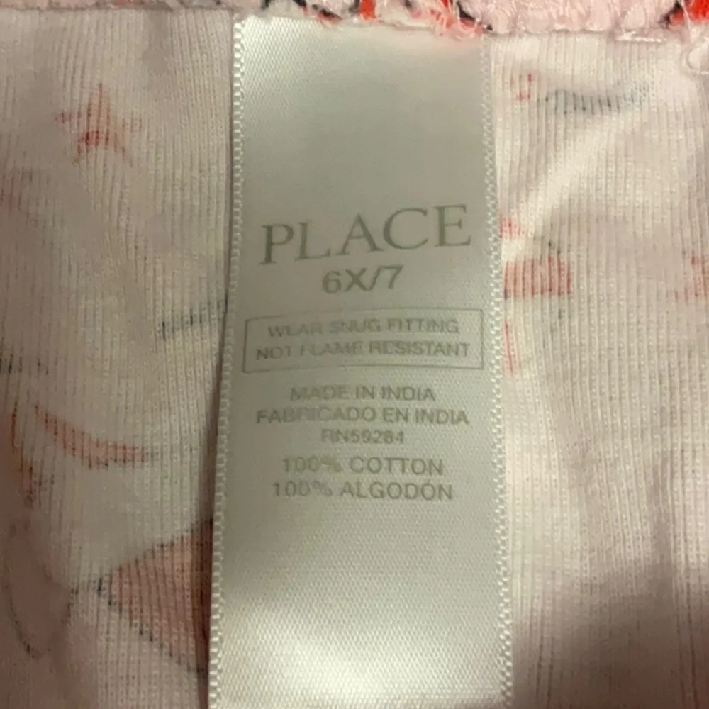 Place Pink Long Sleeve Tee with Santa Hat Design